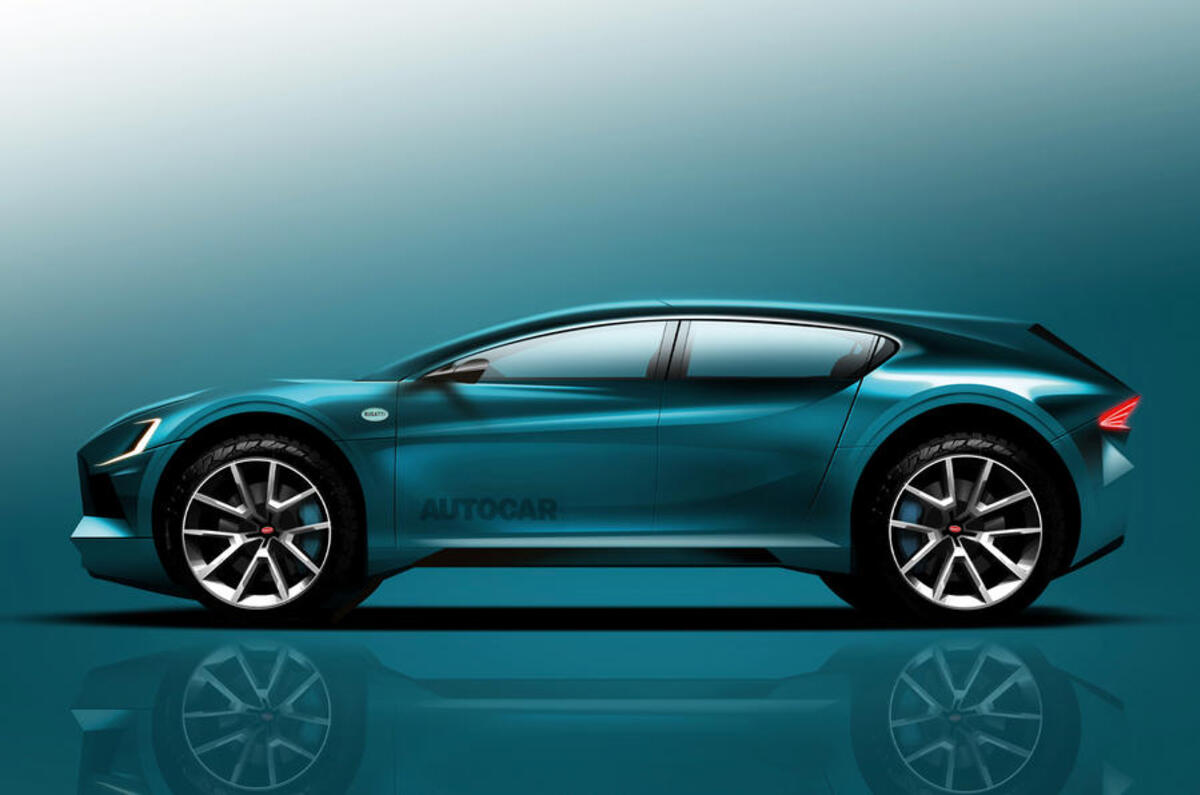 bugatti suv side autocar render