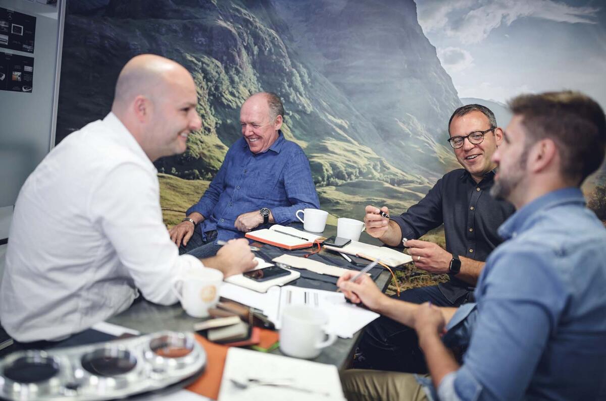Adam Donfrancesco, Ian Callum, Tom Bird and David Fairbairn