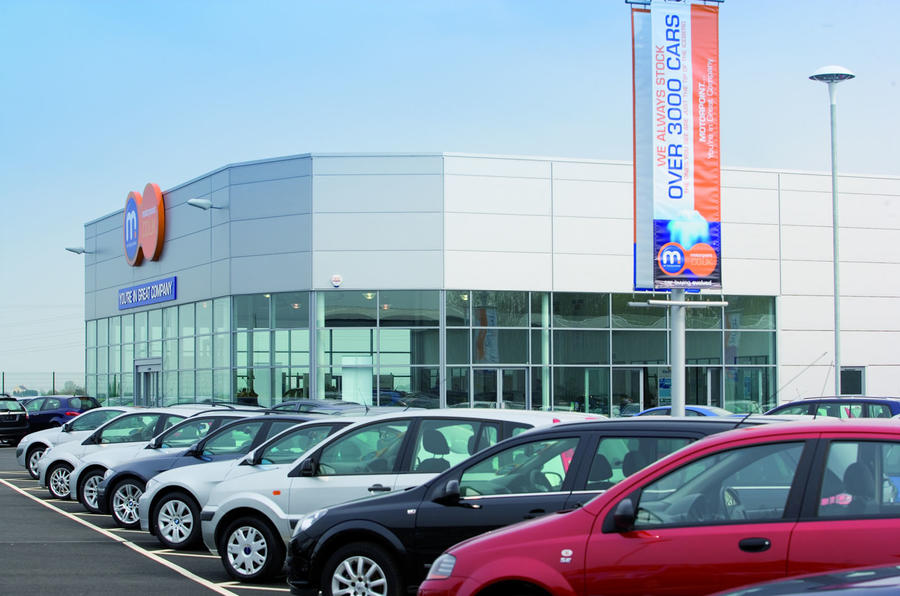 New cars on a dealership forecourt