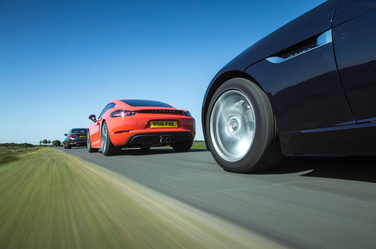 Porsche 718 Cayman S vs BMW M2 vs Jaguar F-Type: battle of the luxury ...