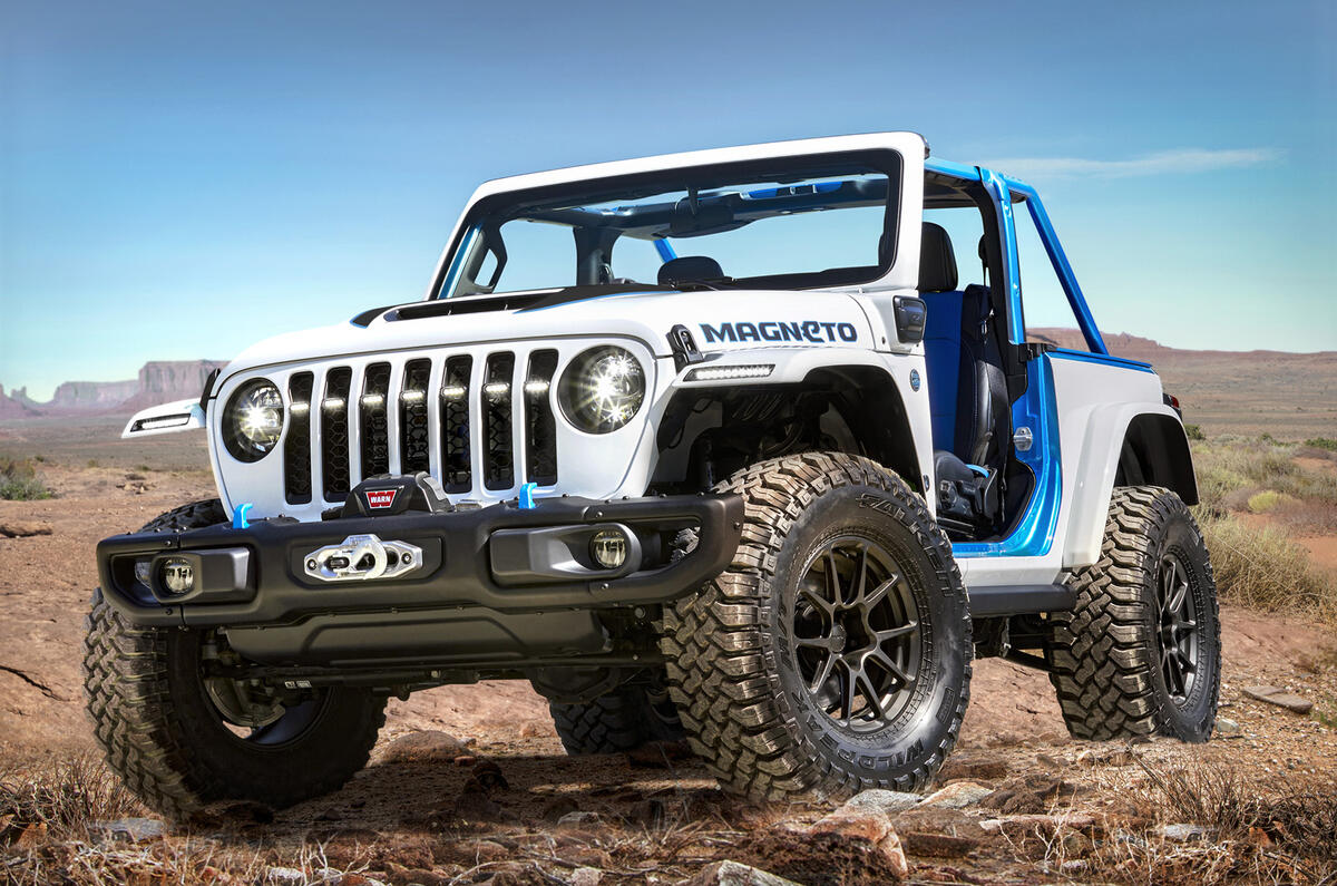 Jeep previews electric Wrangler with six-speed Magneto concept | Autocar