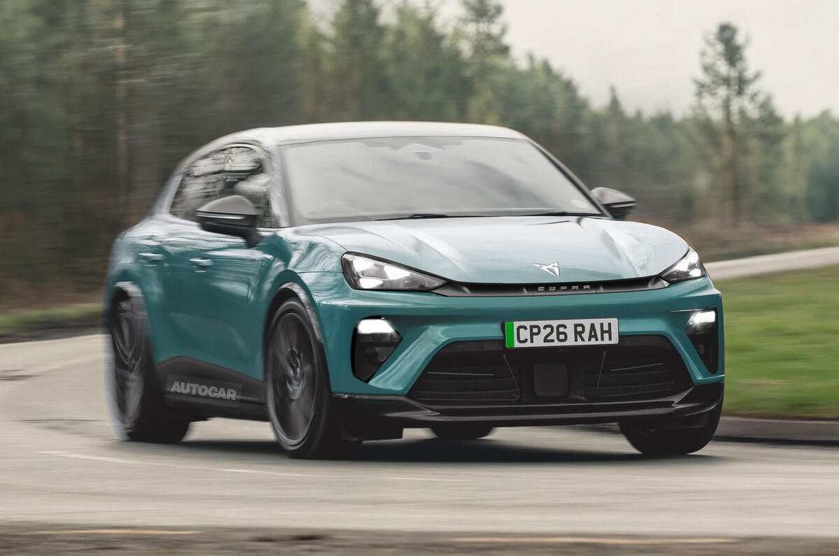 Cupra Terramar EV Autocar render front quarter tracking
