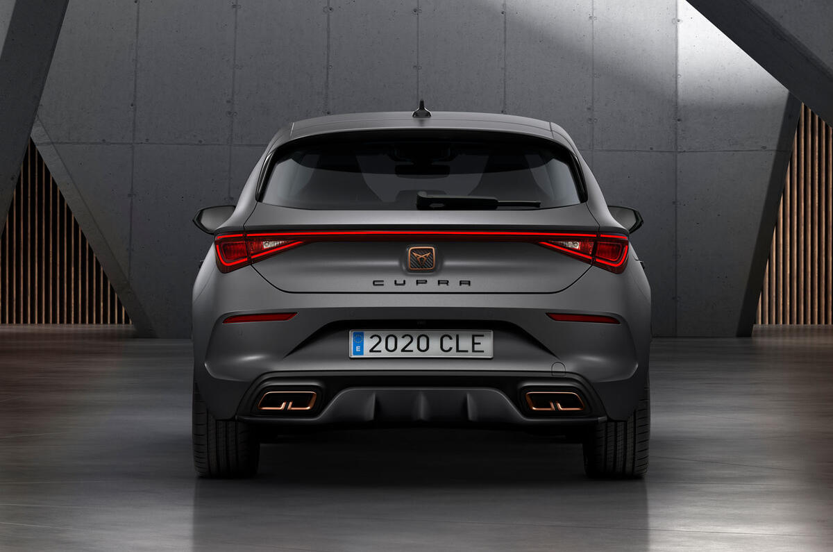 Cupra Leon eHybrid hatch official press images - rear end