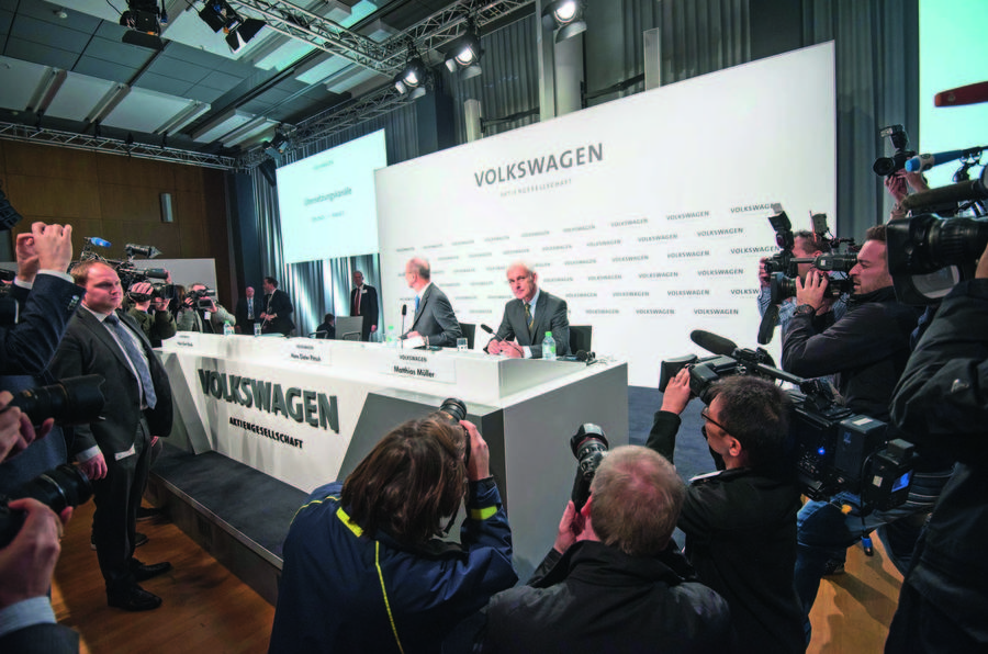 Volkswagen press conference - chaired by Matthias Muller