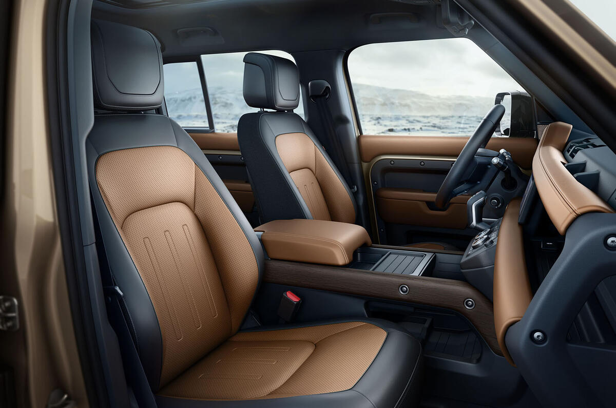 2020 Land Rover Defender reveal - front seats