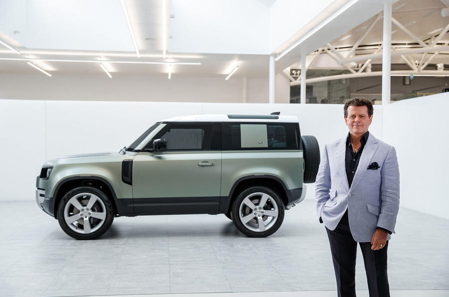 Gerry McGovern with 2020 Land Rover Defender
