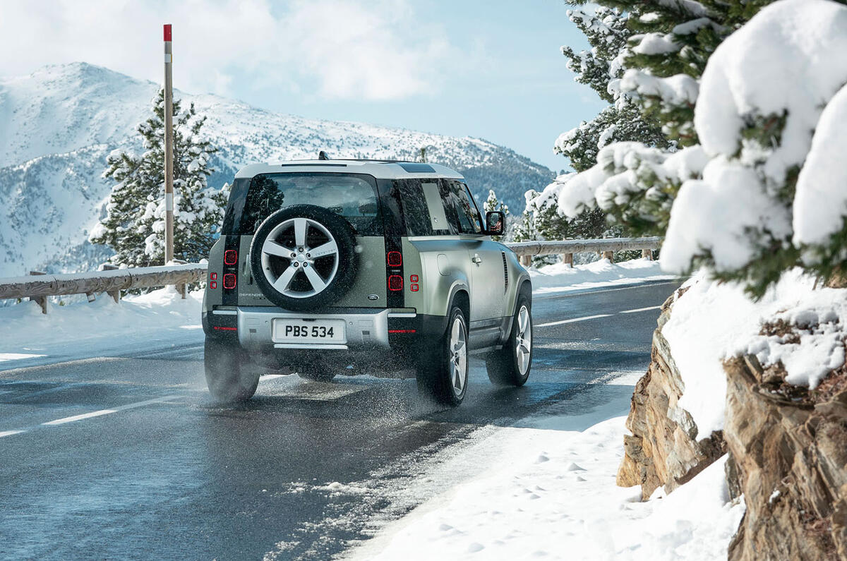 2020 Land Rover Defender reveal - driving rear