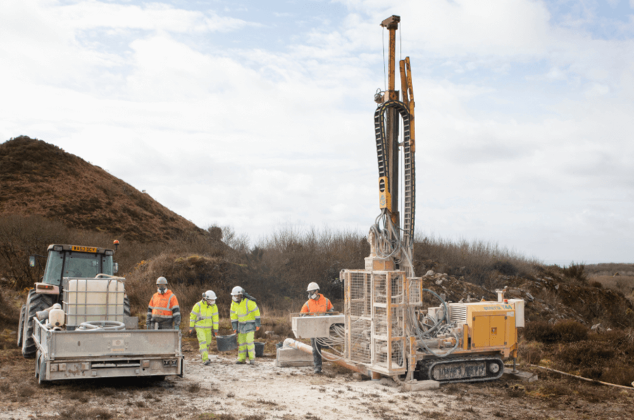drilling programme at trelavour downs