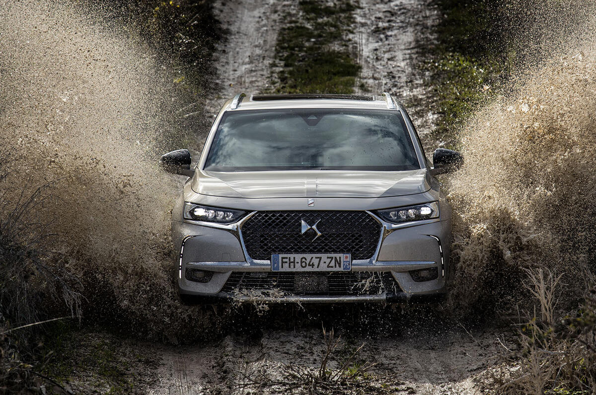 DS 7 Crossback E-Tense 2019 first drive review - wading front