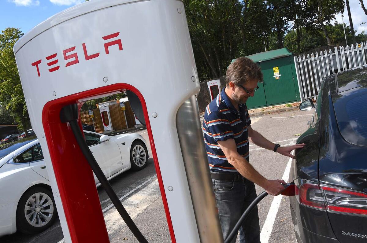 Tesla supercharging 