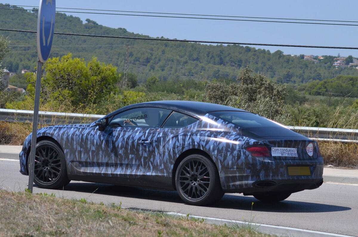 Next Bentley Continental GT seen in lightest camouflage yet