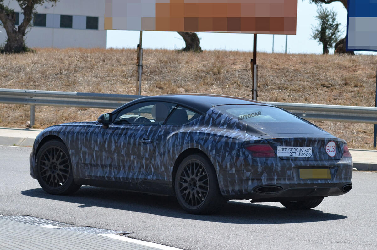 Next Bentley Continental GT seen in lightest camouflage yet