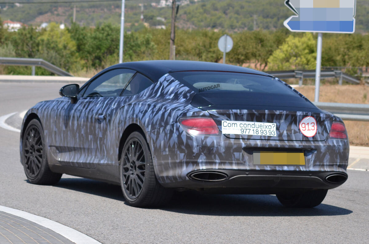 Next Bentley Continental GT seen in lightest camouflage yet