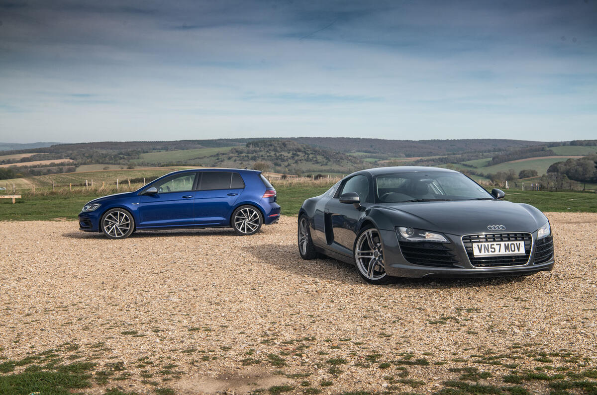 Price Match Promise Volkswagen Golf R Vs First Gen Audi R8 Autocar