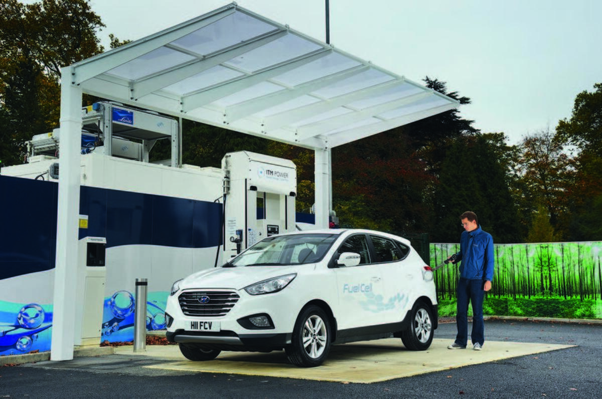 Hyundai ix35 Fuel Cell filling up