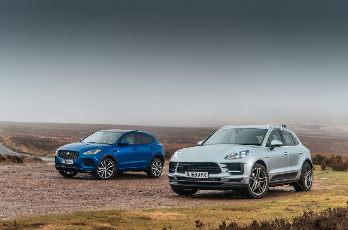 2019 Porsche Macan Vs Jaguar E Pace Premium Suv Face Off Autocar