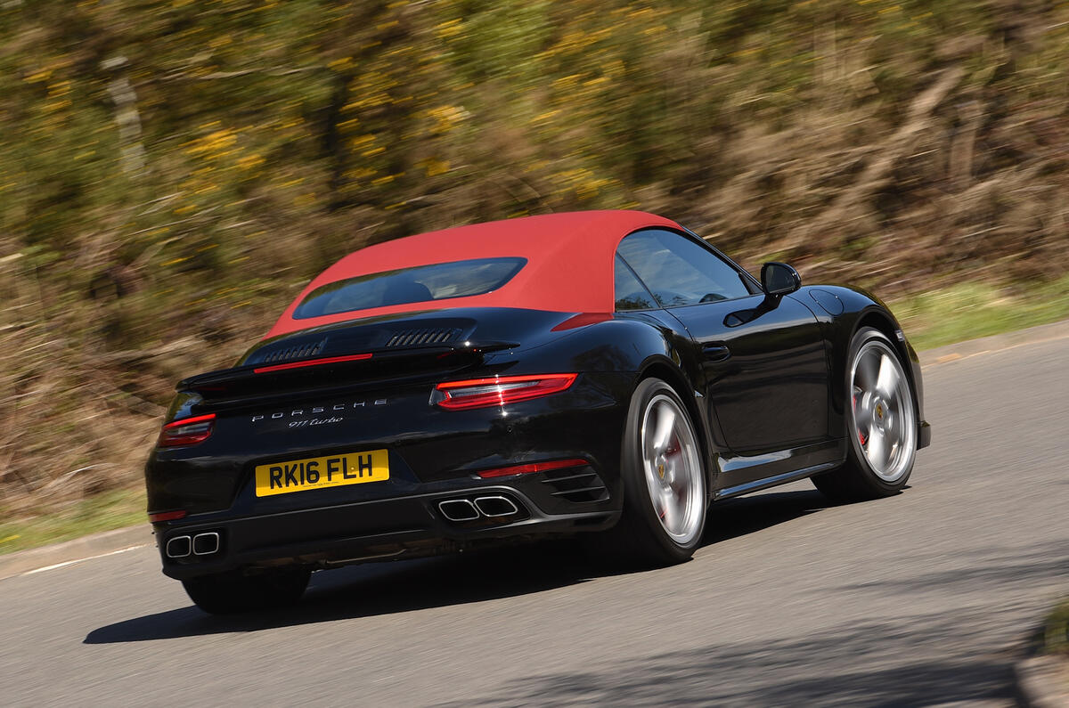 Porsche 911 Turbo Cabriolet rear cornering