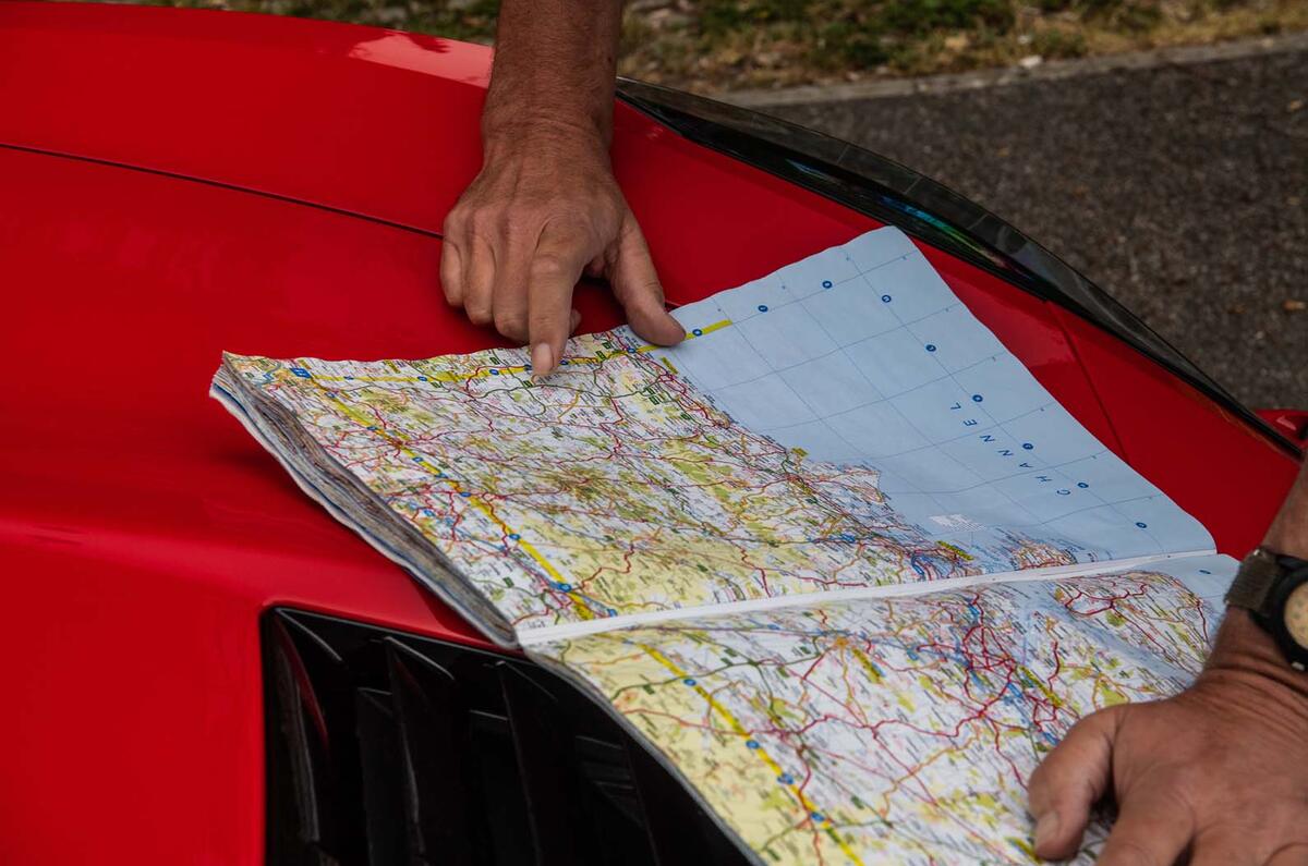 Driving the Chevrolet Corvette through rural England