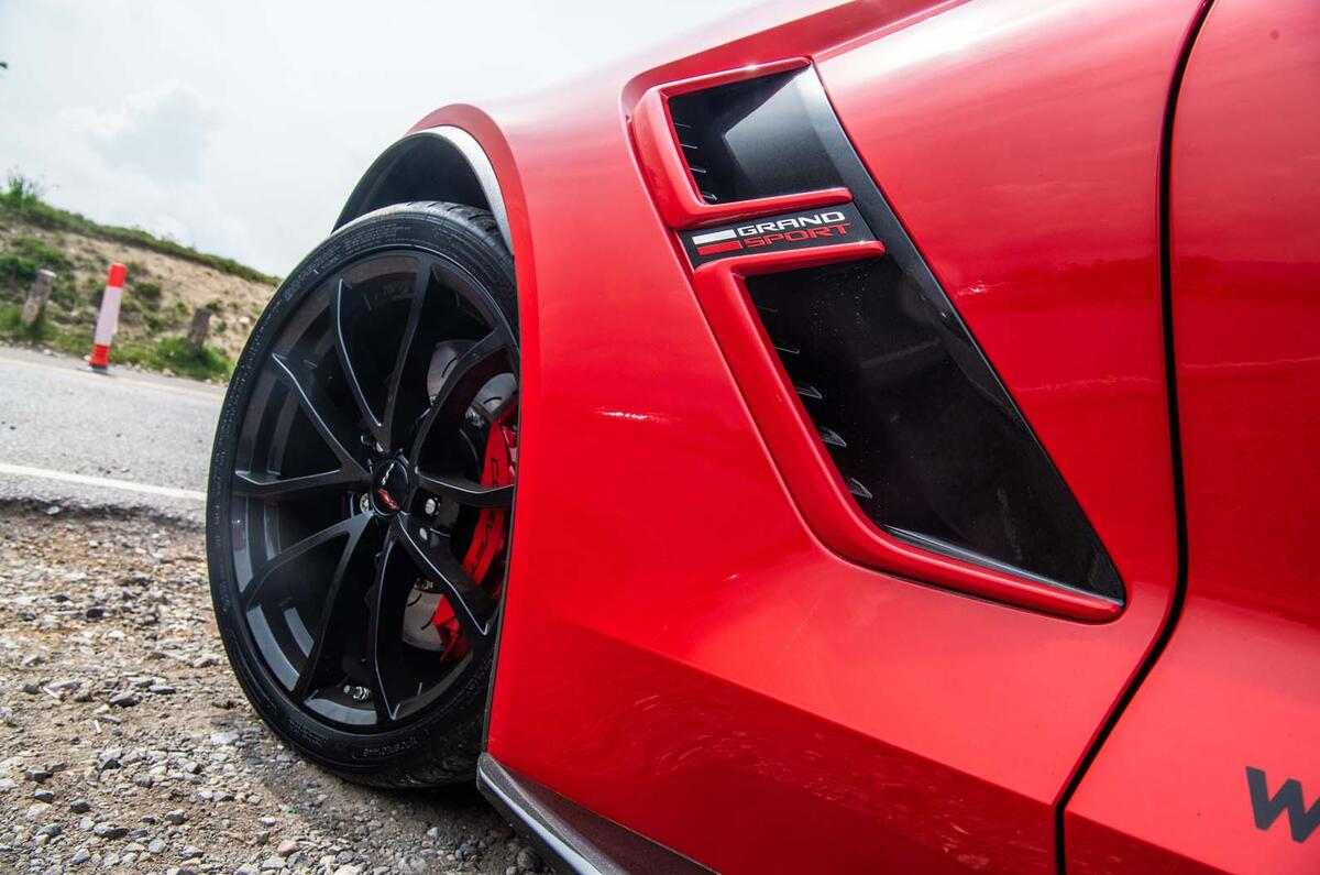 Driving the Chevrolet Corvette through rural England