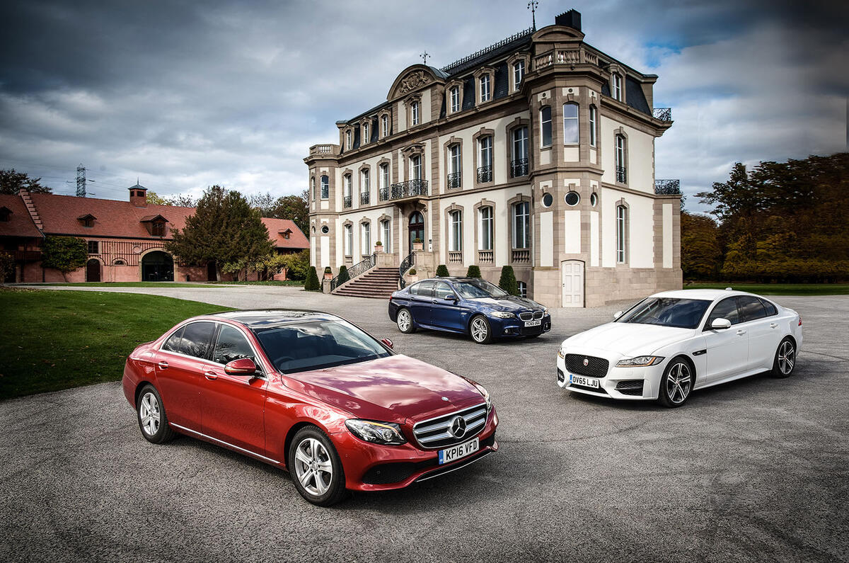 BMW 5 Series Jaguar XF Mercedes-Benz E-Class