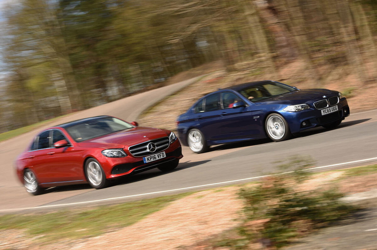 BMW 5 Series Jaguar XF Mercedes-Benz E-Class