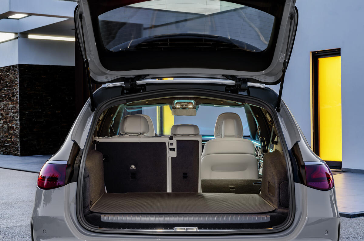 E Class estate seats half folded