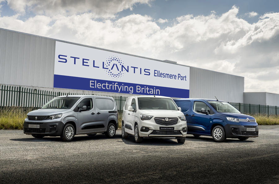 Stellantis trio of electric cars at Ellesmere port