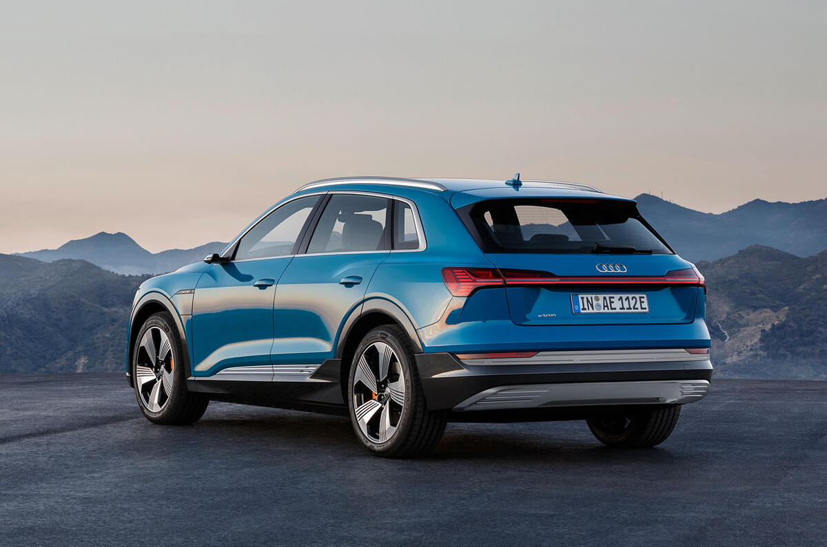 Audi E-tron 2019 official reveal static rear