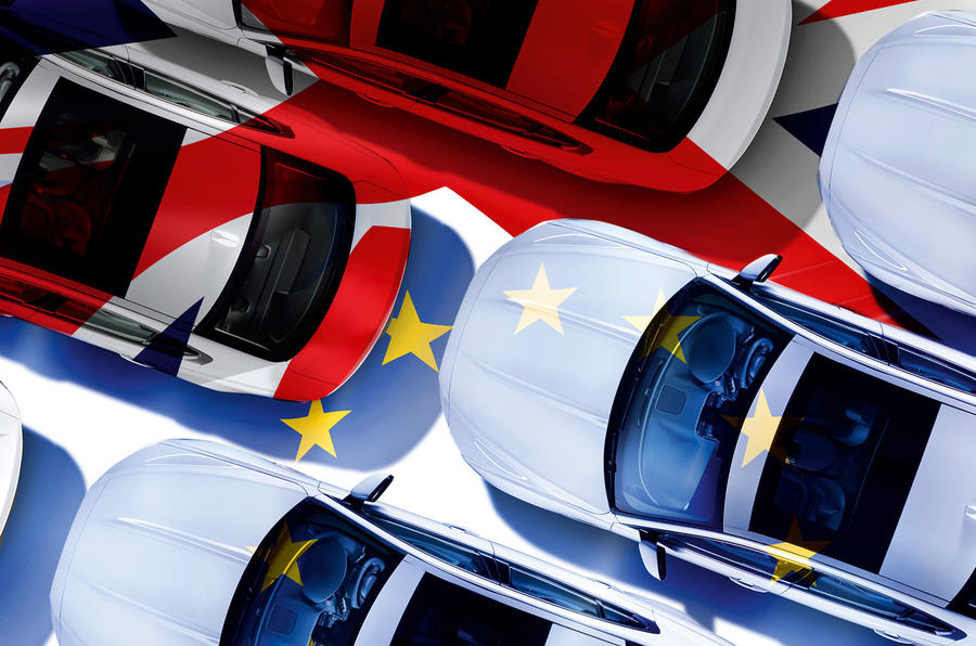 EU flag Union Jack cars