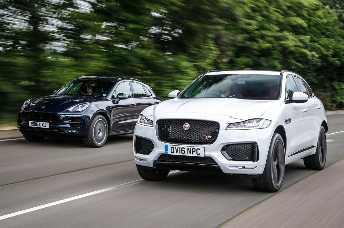 Jaguar F Pace Vs Porsche Macan Luxury Suvs Compared Autocar