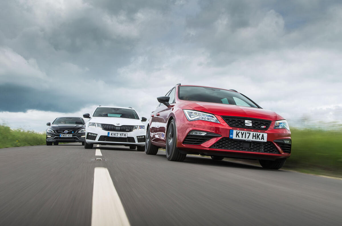 Skoda Octavia Vrs Estate Vs Seat Leon St Cupra Vs Volvo V60 Awd Polestar Fast Estate Triple Test Autocar