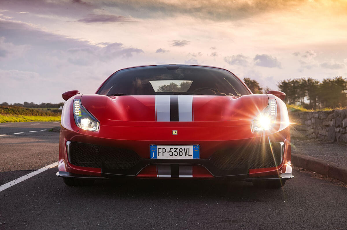 Ferrari 488 Pista 2018 UK first drive review - nose