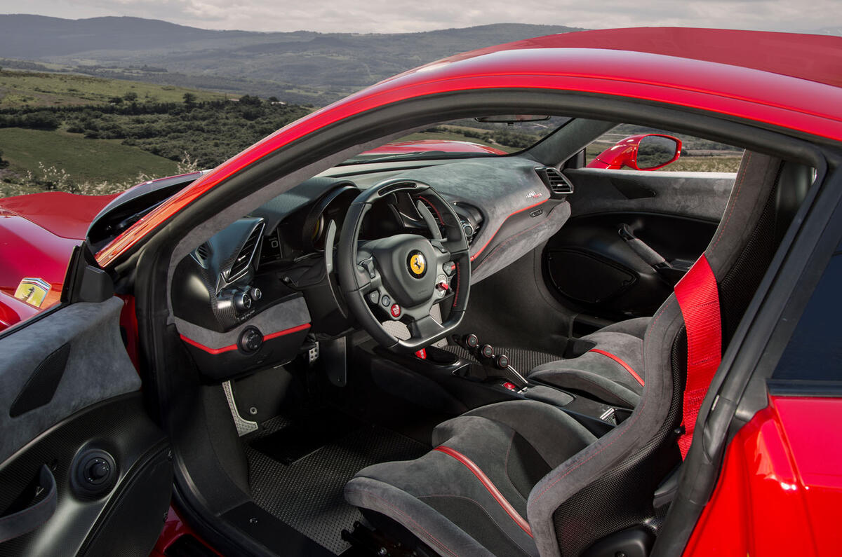 Ferrari 488 Pista 2018 UK first drive review - cabin
