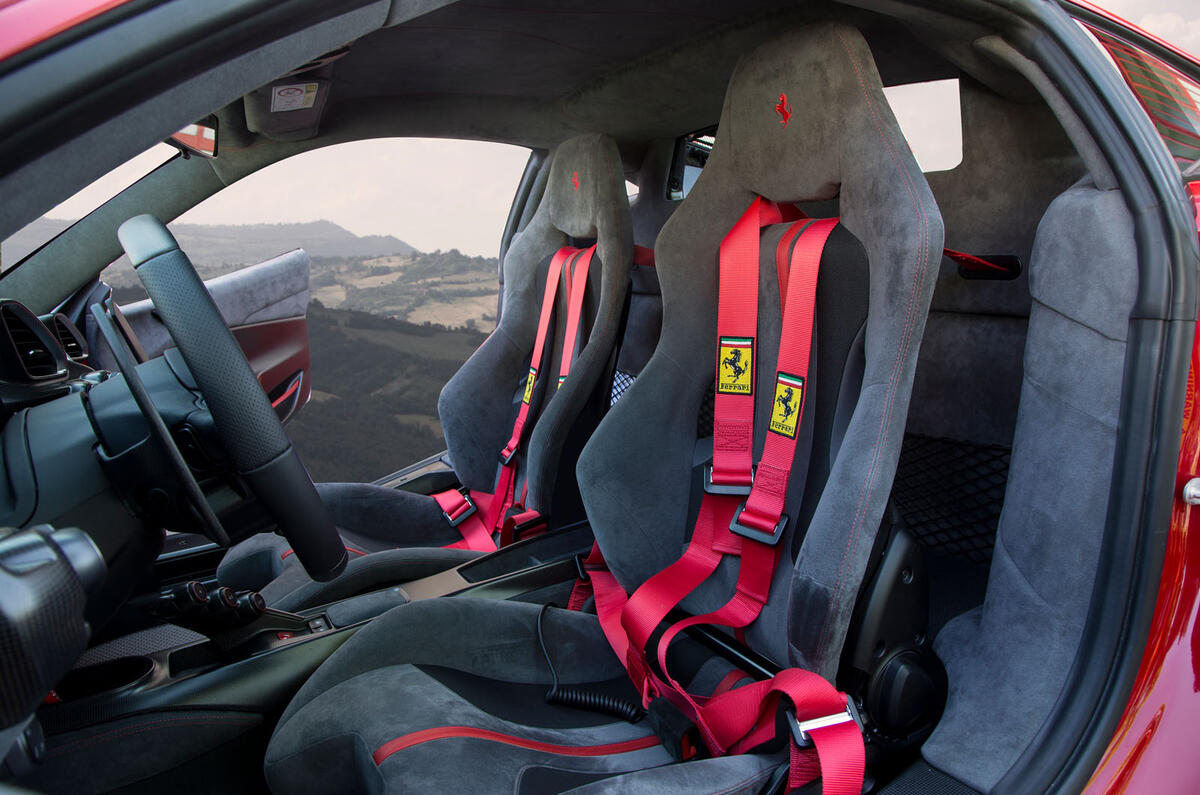 Ferrari 488 Pista 2018 UK first drive review - seats