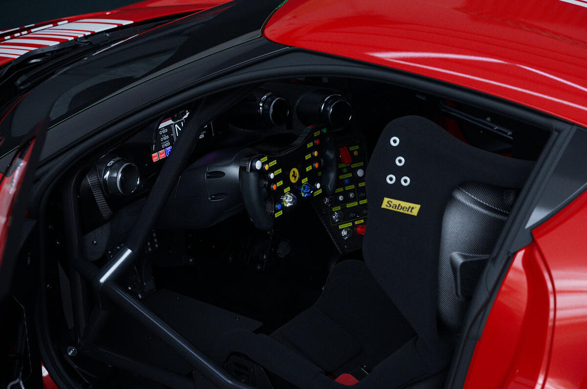 Ferrari 296 Challenge interior