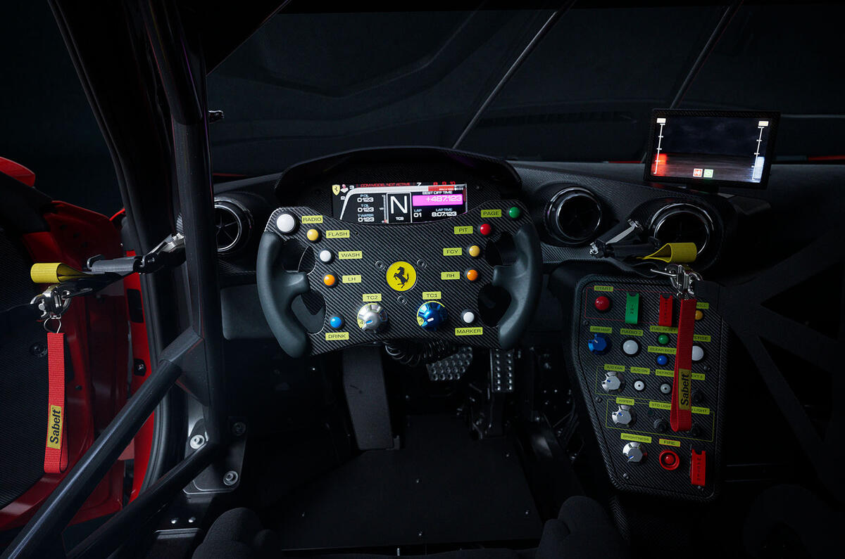 Ferrari 296 Challenge interior dashboard