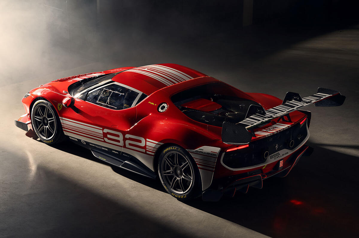 Ferrari 296 Challenge rear three quarter