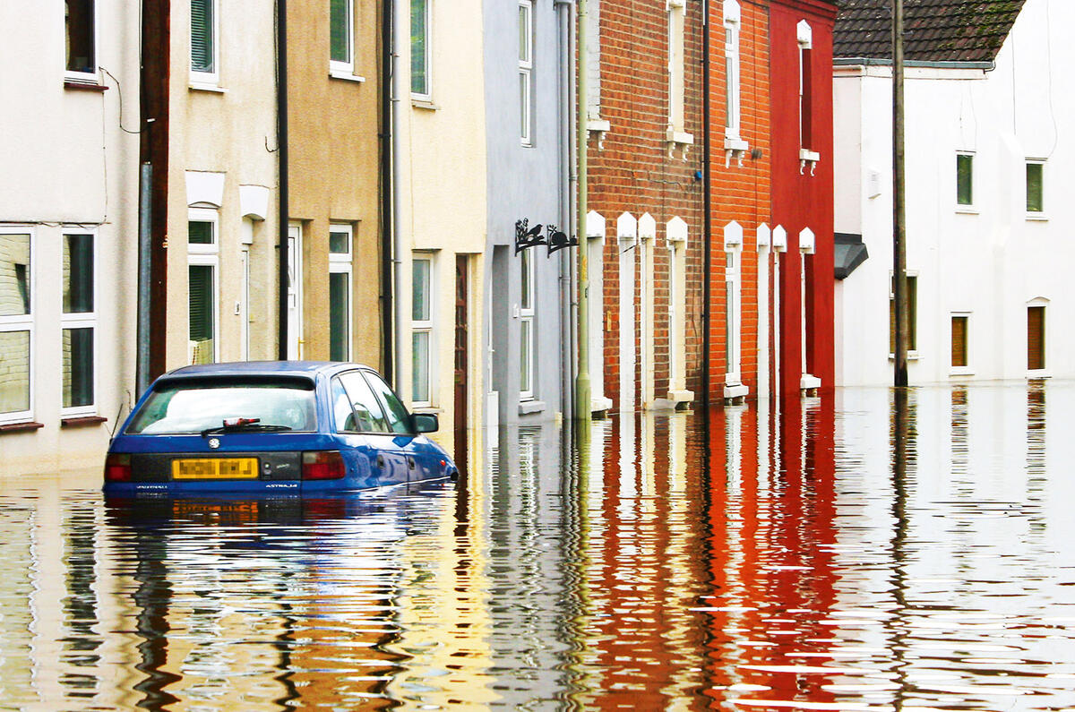 flood-damaged car