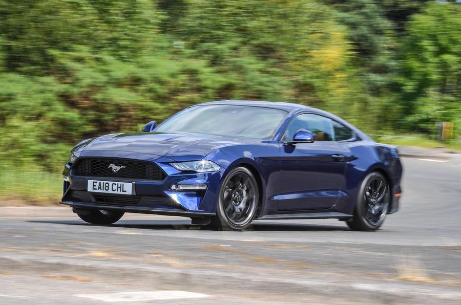 Ford Mustang four-cylinder 2018 UK first drive review front cornering