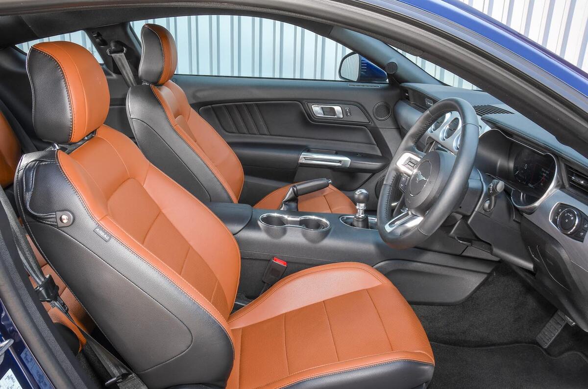 Ford Mustang 4-cylinder 2018 UK first drive review cabin