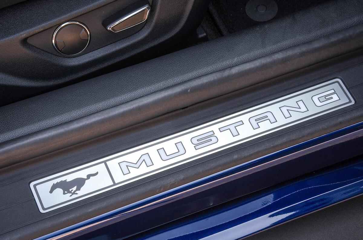Ford Mustang four-cylinder 2018 UK first drive review scuff plates