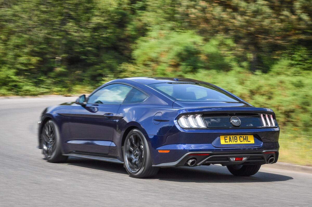 Ford Mustang four-cylinder 2018 UK first drive review rear