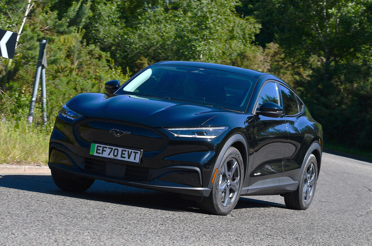 Ford Mustang Mach E front quarter tracking 2020