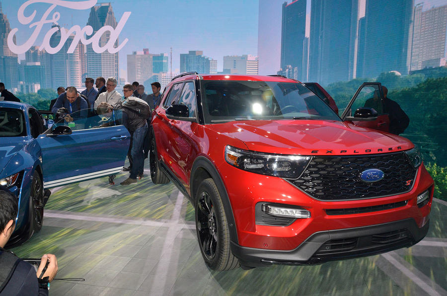 Ford Explorer at Ford booth, Detroit motor show 2019