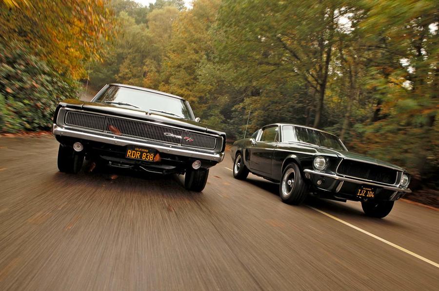 Ford mustang bullitt and dodge charger