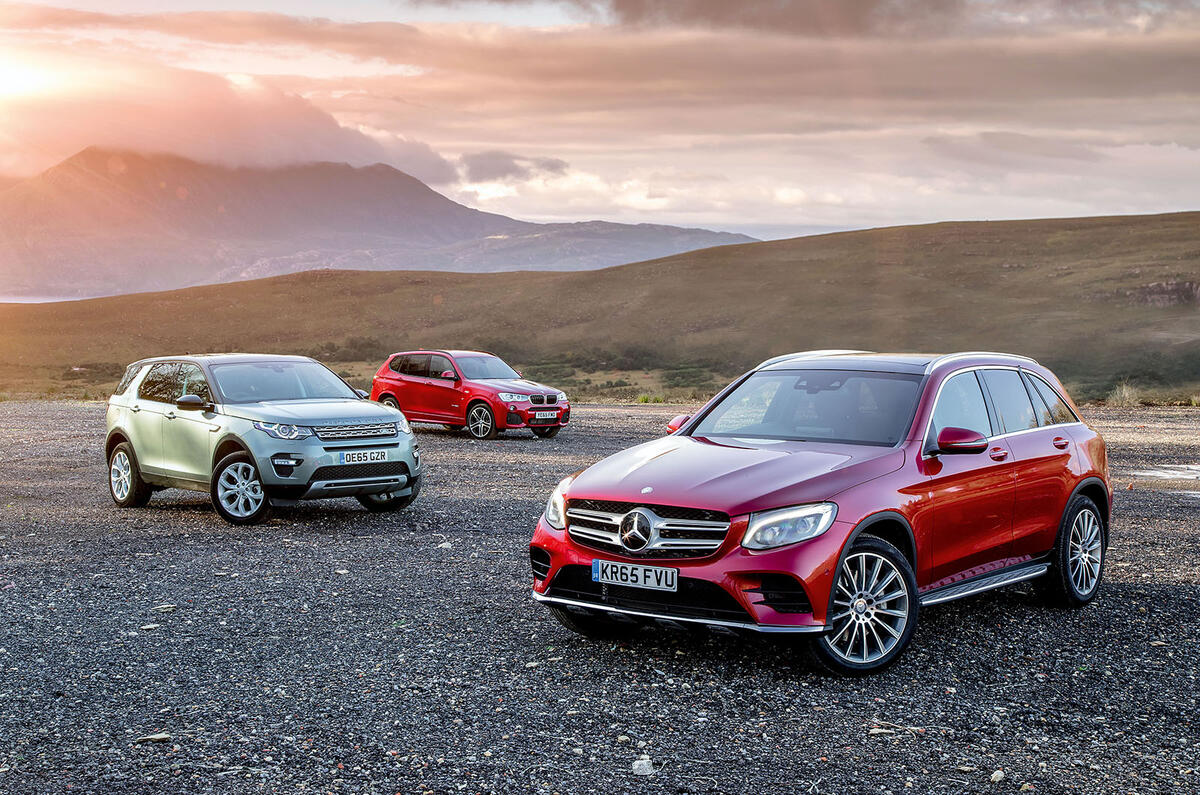 Mercedes Benz Glc Vs Land Rover Discovery Sport And Bmw X3