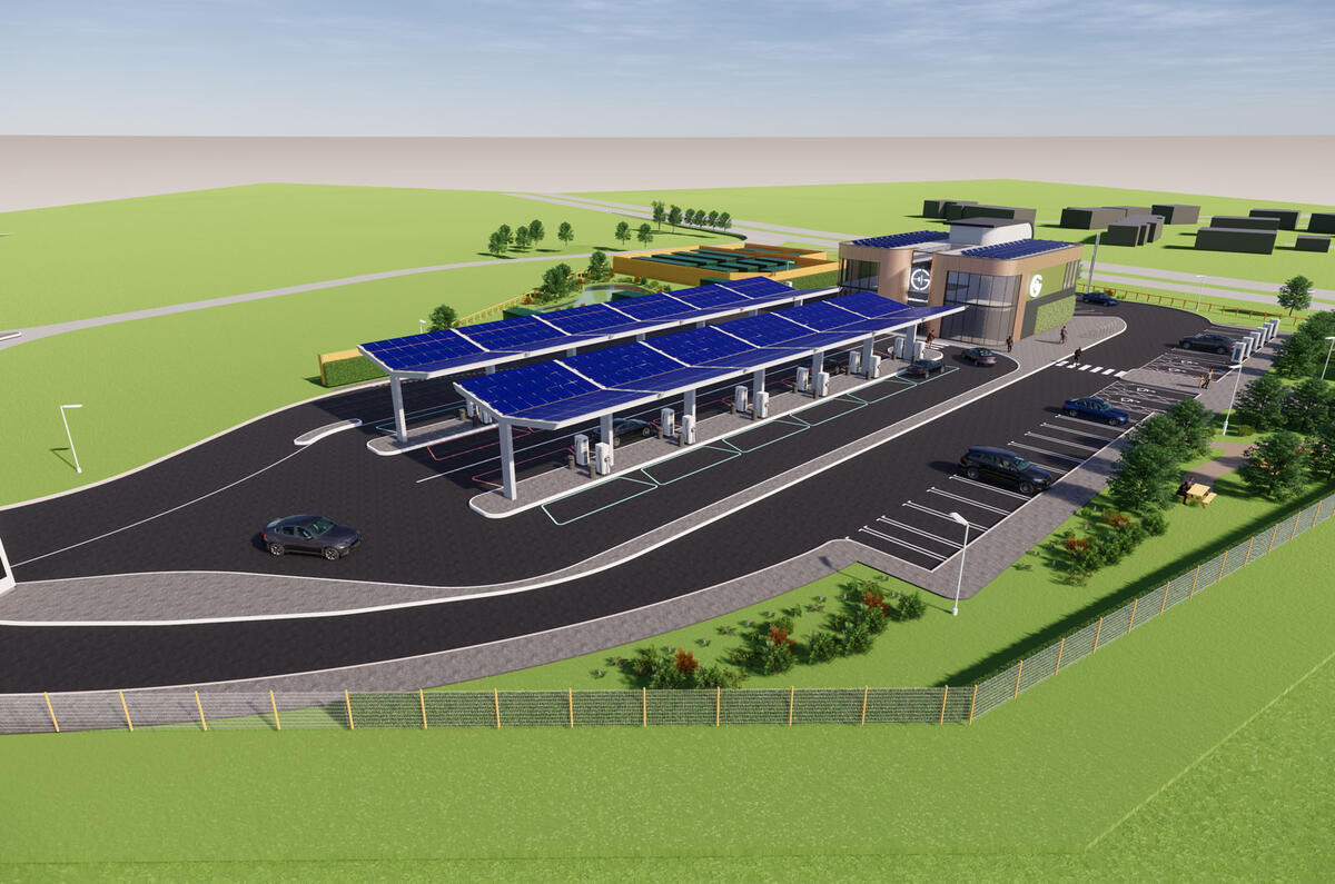 Gridserve forecourt Braintree - render