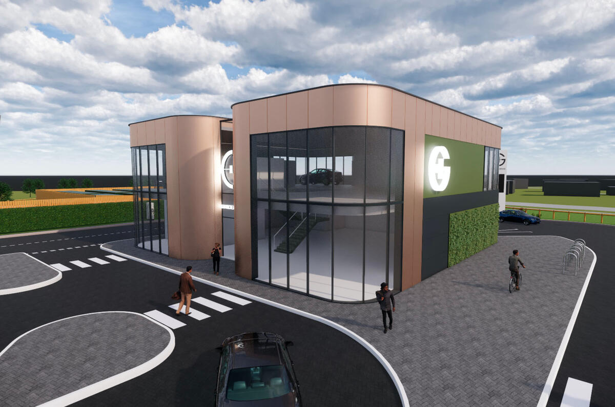 Gridserve forecourt Braintree - render