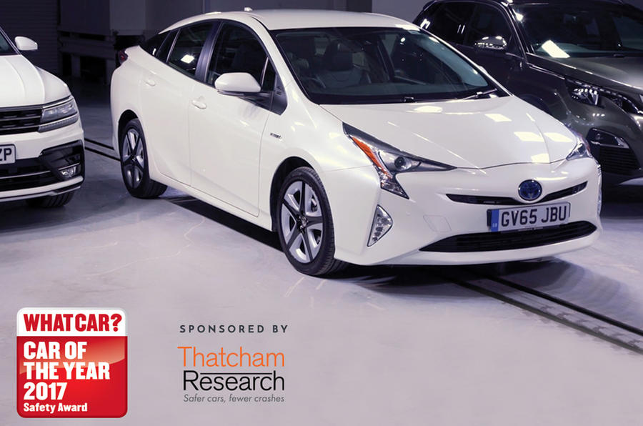The Toyota Prius - winner of the 2017 What Car? Safety Award