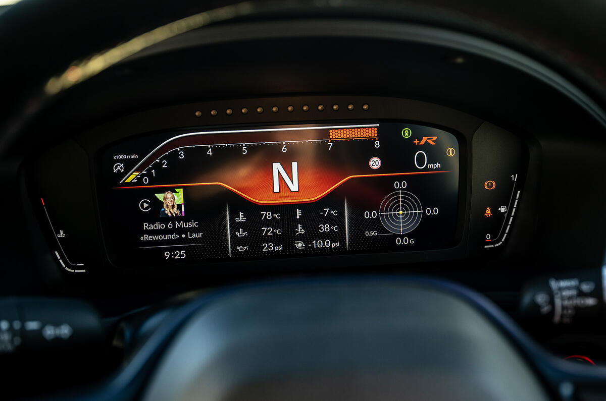 Cadrans de la Honda Civic Type R 2023